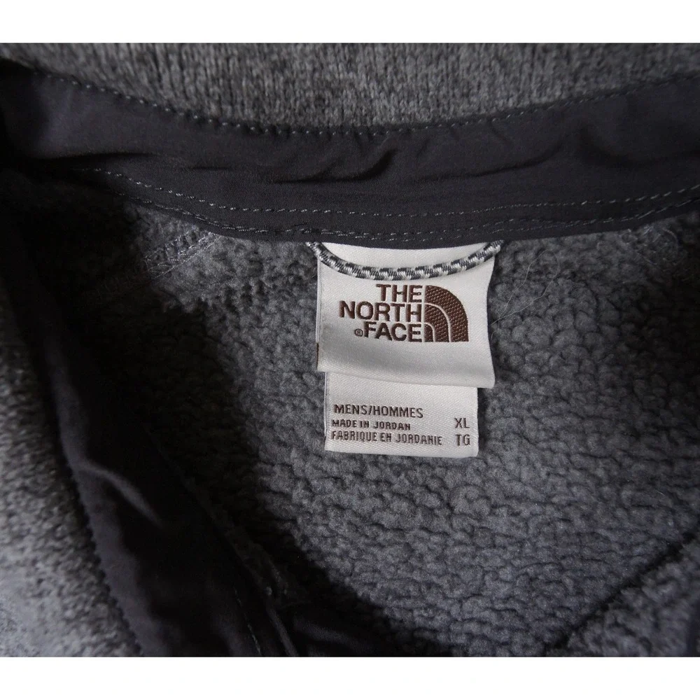The North Face Jacket Mens XL Gray Fleece Full Snap Outdoor Hiking Casual Adult